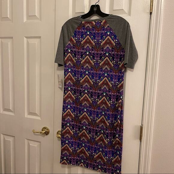 LulaRoe Girls Julie tribal print dress size medium - Picture 5 of 6
